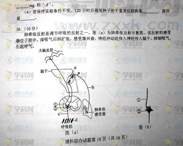 2012年湖南高考理科綜合答案