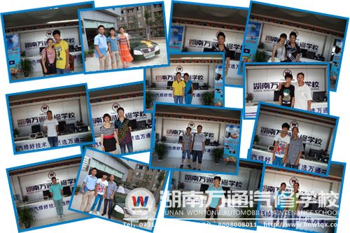 部分報名新生在校園里留下最美好的紀念